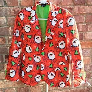 Christmas Santa sport coat Blazer youth